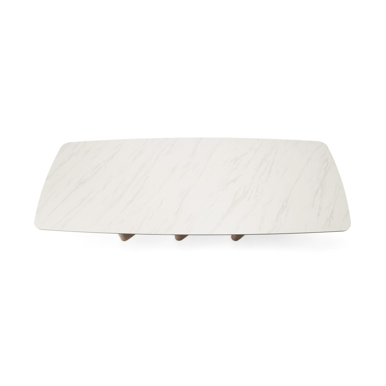 Modrest Bounty - Modern White Ceramic + Antique Brass Dining Table - Image 3