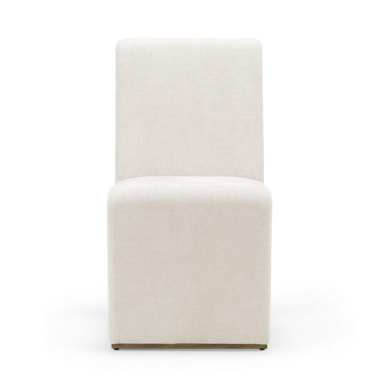 Modrest Bounty - Modern Beige Fabric + Antique Brass Dining Chair (Set of 2) - Image 2