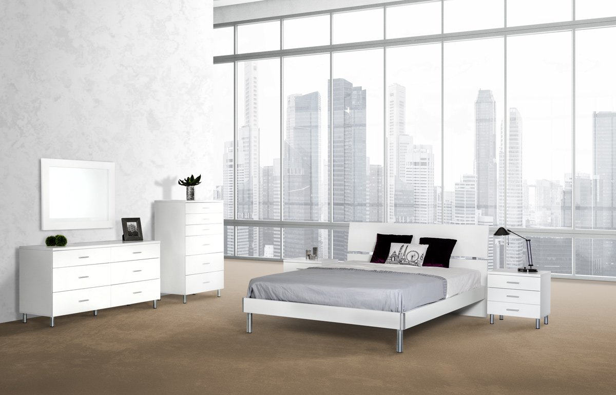 Modrest Bravo Modern White Nightstand