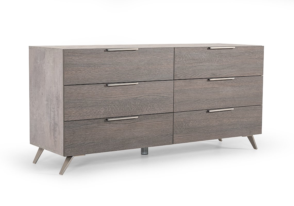 Nova Domus Bronx Italian Modern Faux Concrete & Grey 4-Piece Bedroom Set - Image 5