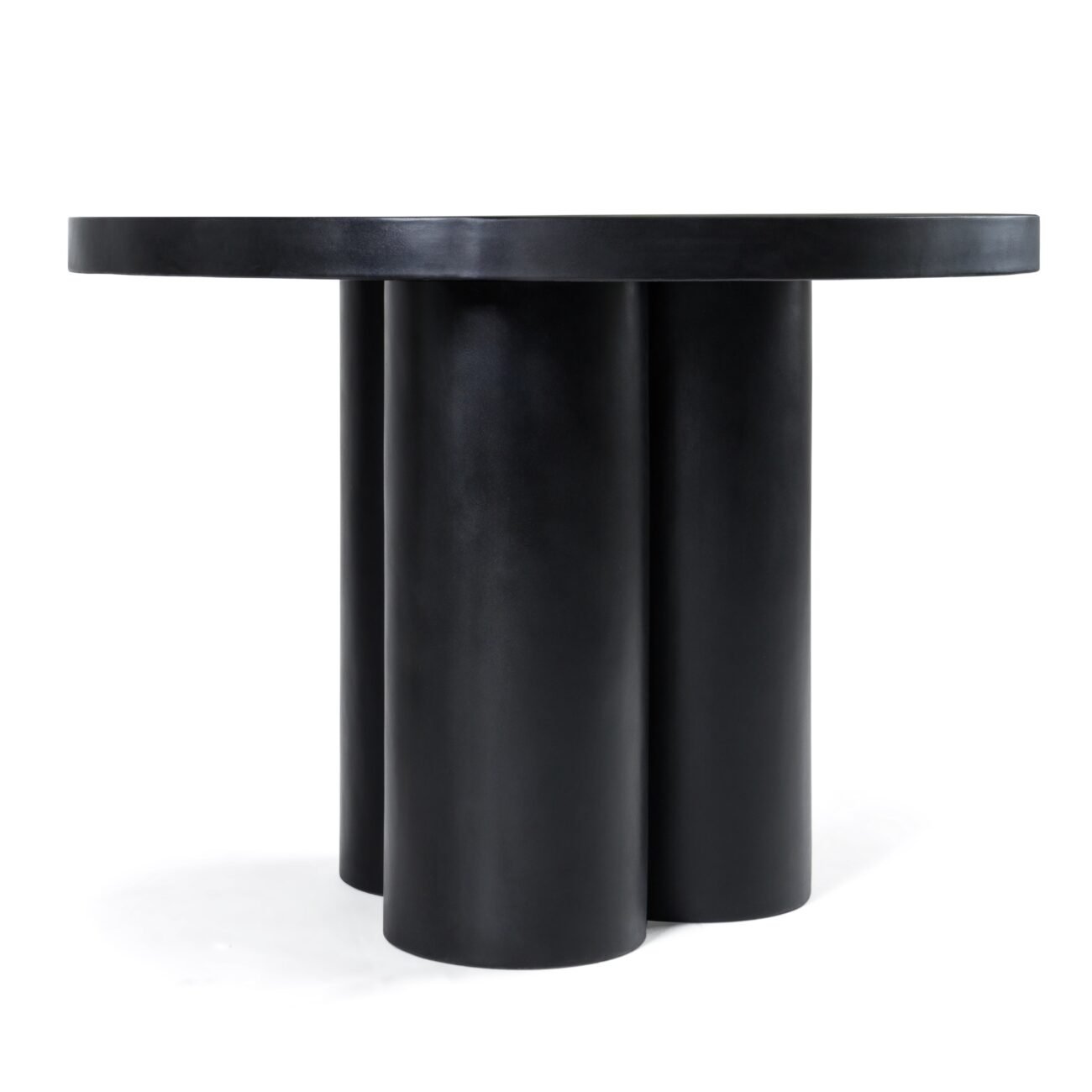 Modrest Bruni - Modern Black Concrete Round Dining Table - Image 2