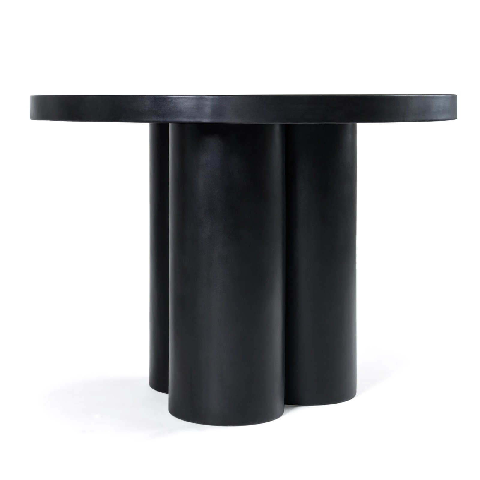 Modrest Bruni - Modern Black Concrete Round Dining Table - Image 2