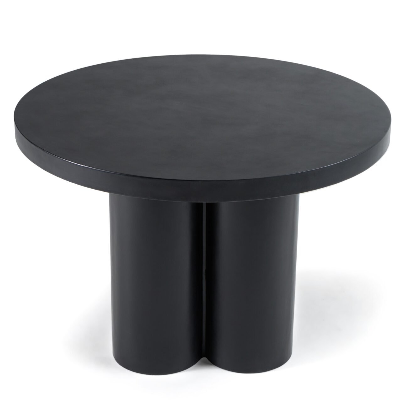 Modrest Bruni - Modern Black Concrete Round Dining Table - Image 4