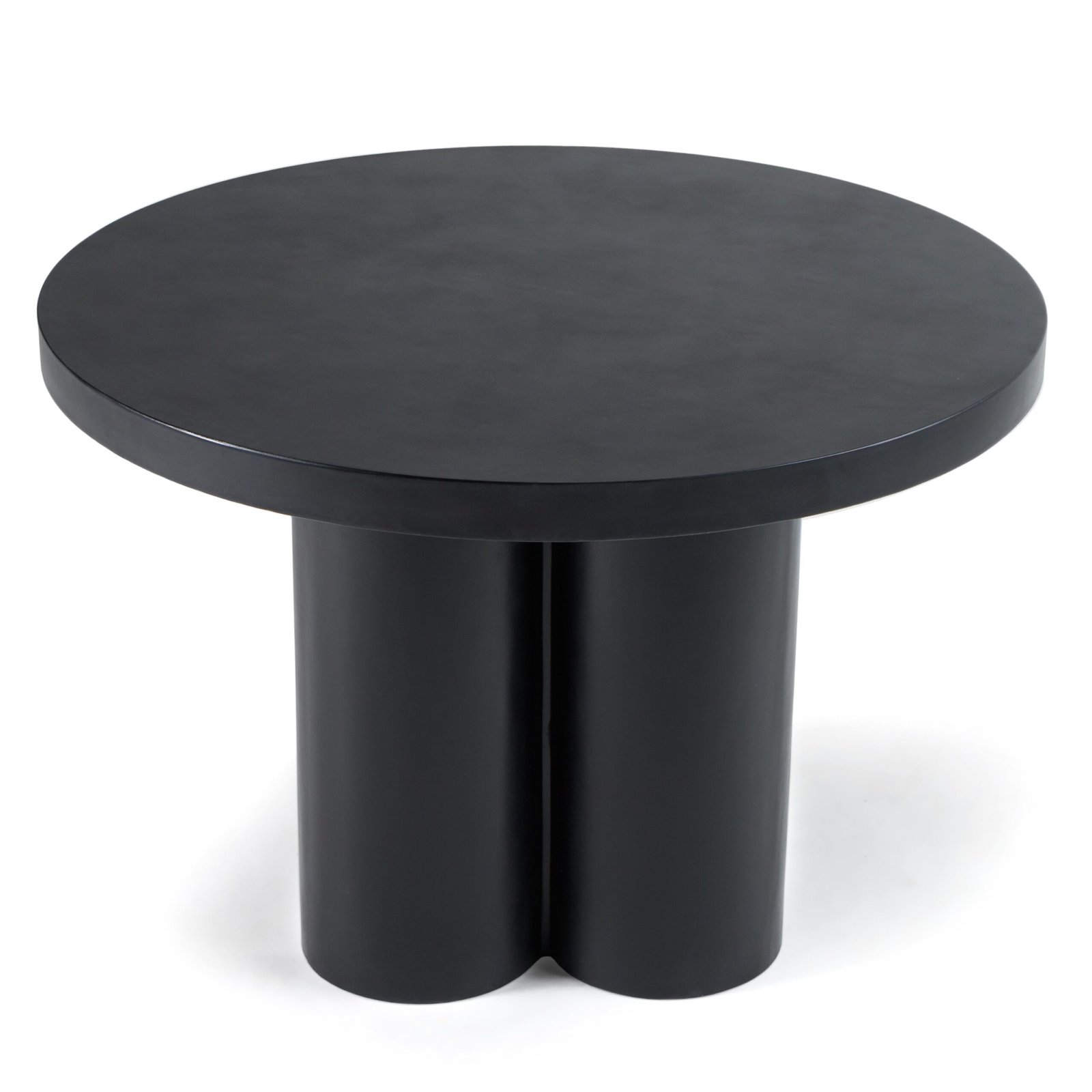 Modrest Bruni - Modern Black Concrete Round Dining Table - Image 4