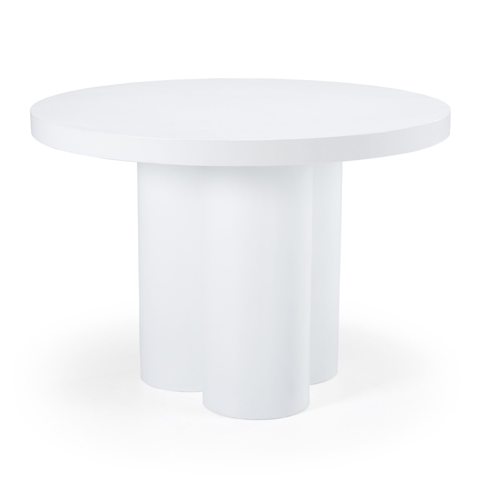 Modrest Bruni - Modern White Concrete Round Dining Table - Image 3
