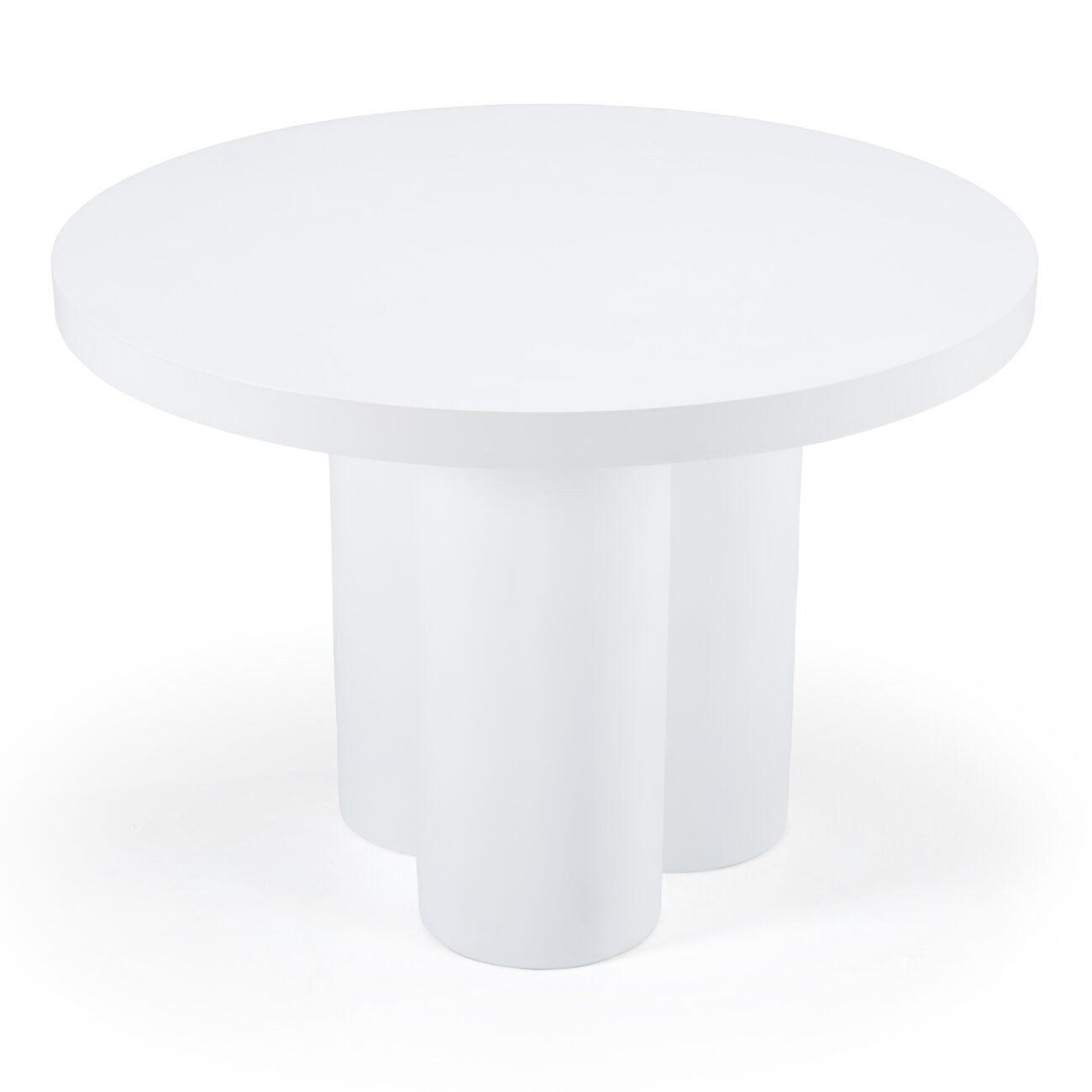 Modrest Bruni - Modern White Concrete Round Dining Table - Image 4