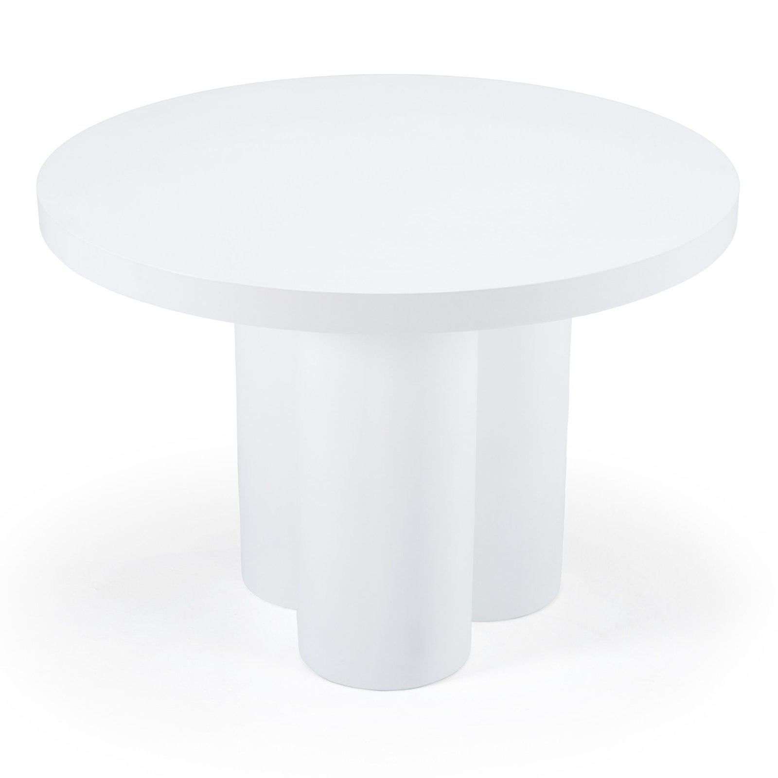 Modrest Bruni - Modern White Concrete Round Dining Table - Image 4