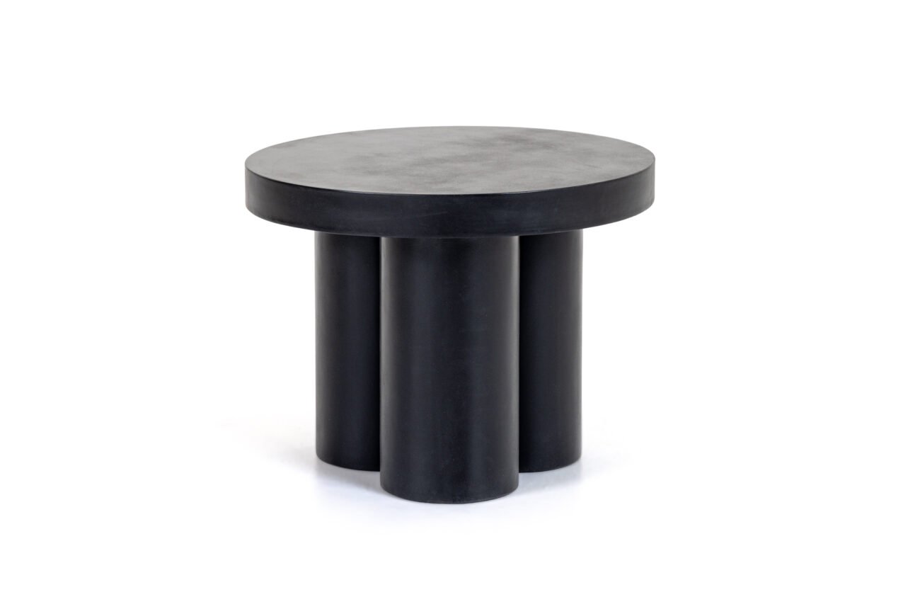 Modrest Bruni - Modern Black Concrete End Table - Image 4