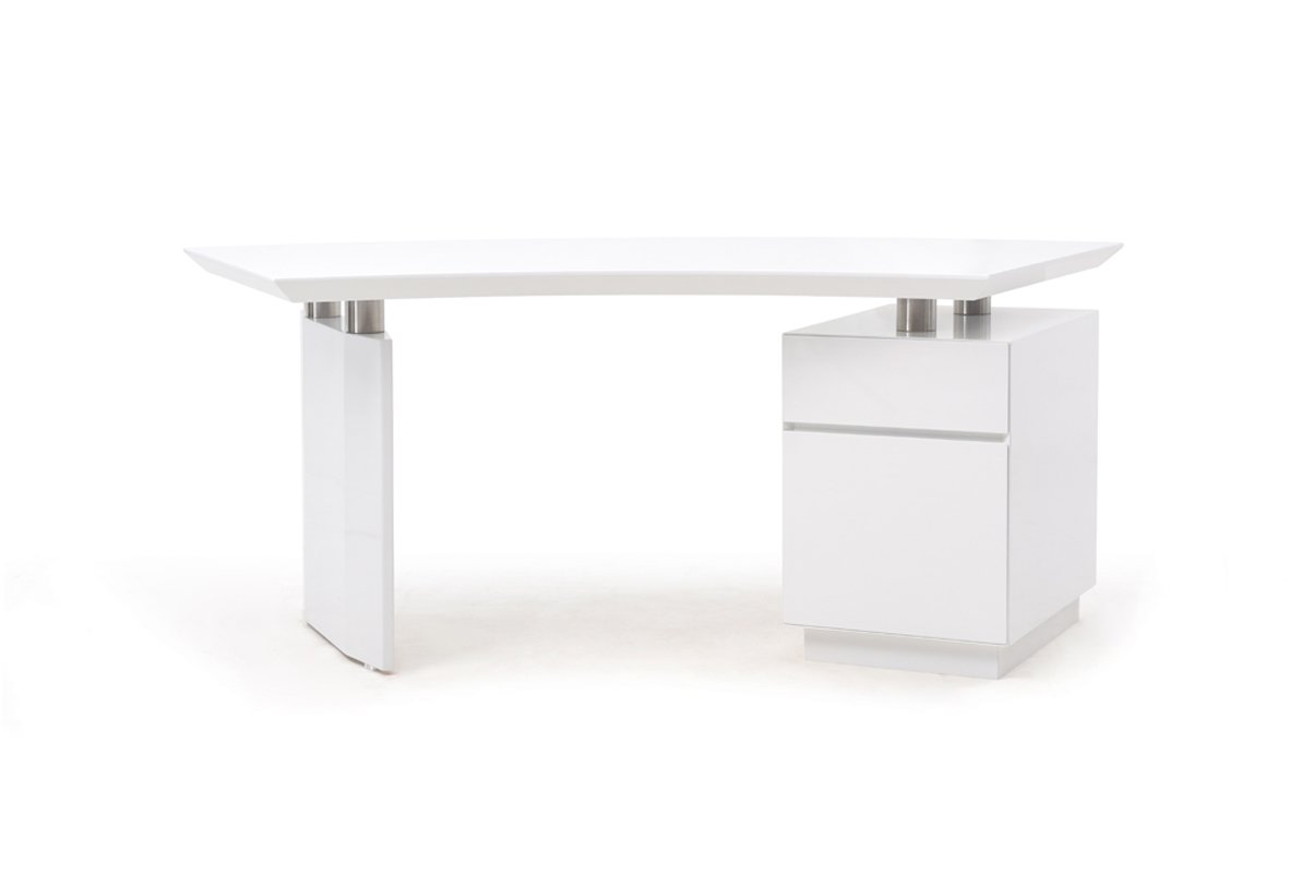 Modrest Stanford Modern White Office Desk - Image 2