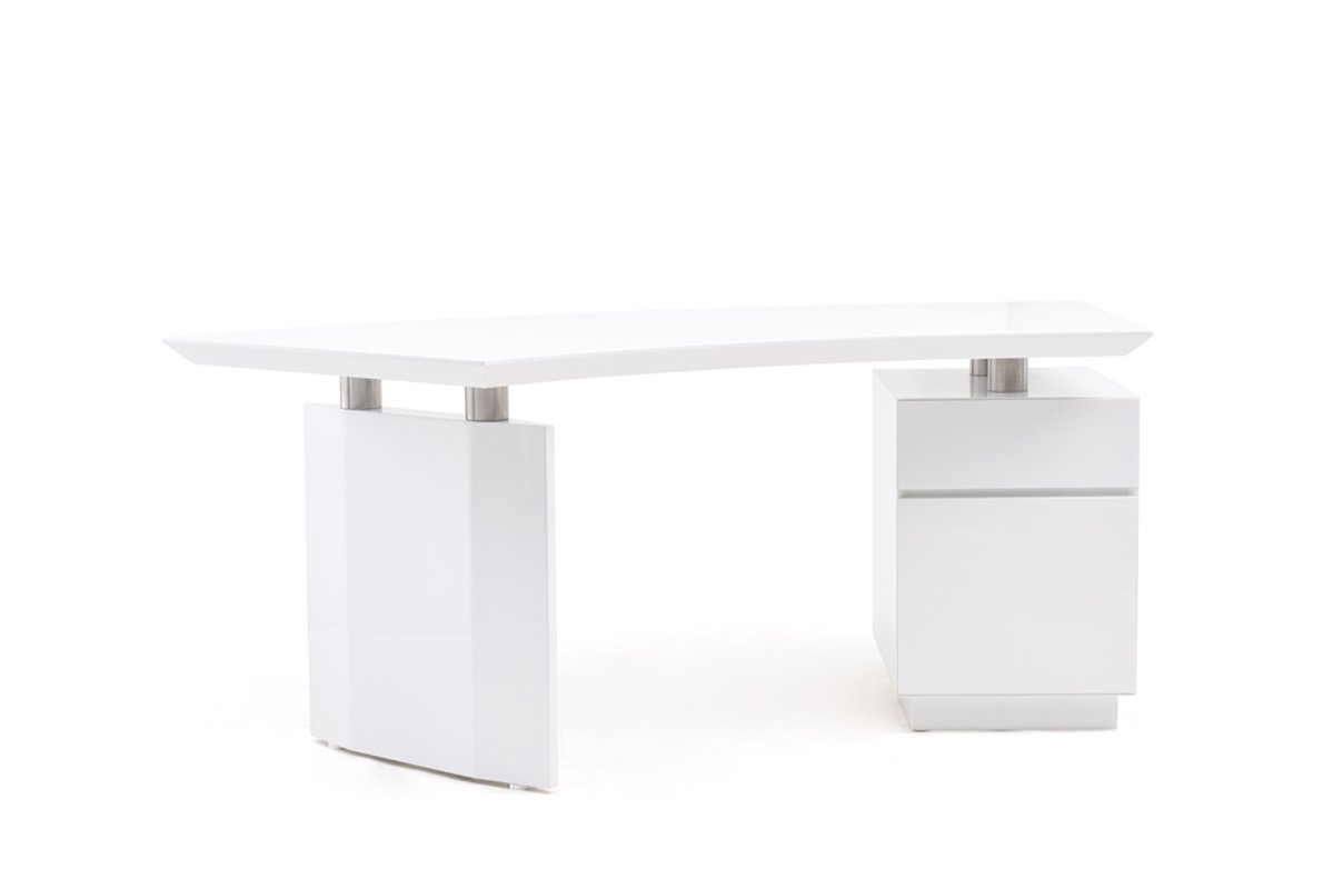 Modrest Stanford Modern White Office Desk