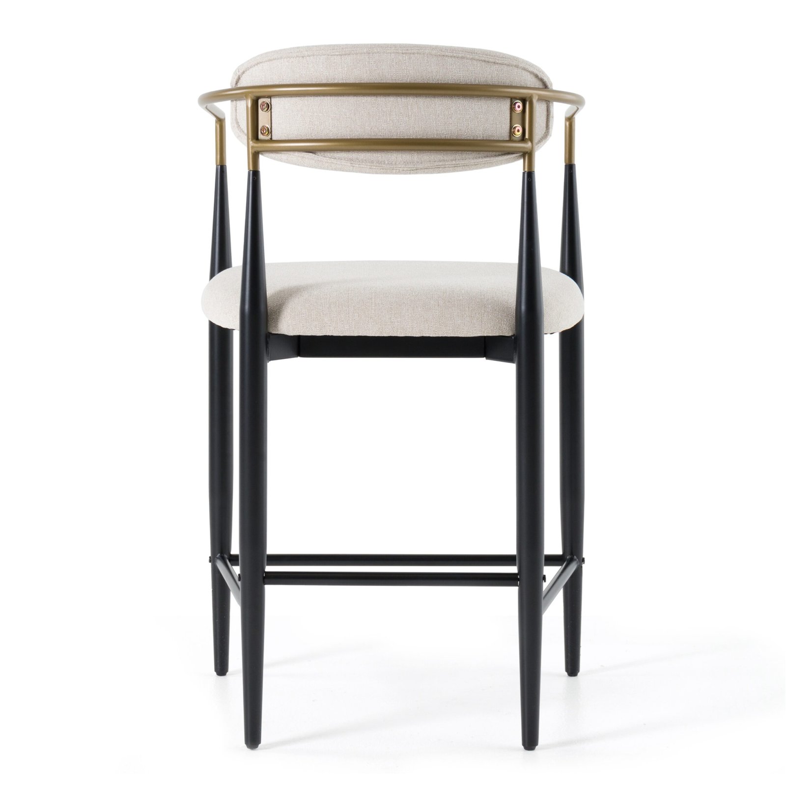 Modrest Buchtel - Mid-Century Modern Light Grey + Gold Arm + Black Counter Chair - Image 4