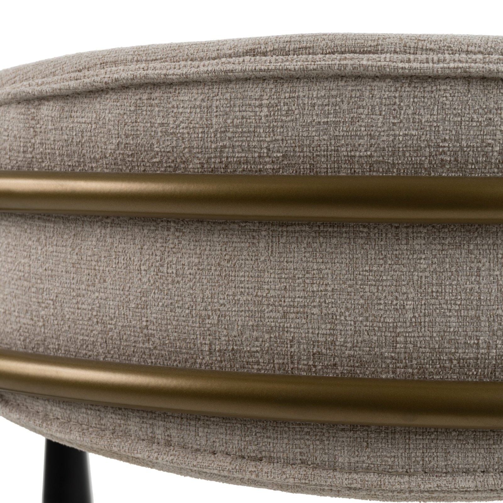 Modrest Buchtel - Mid-Century Modern Beige + Gold Arm + Black Dining Chair - Image 5