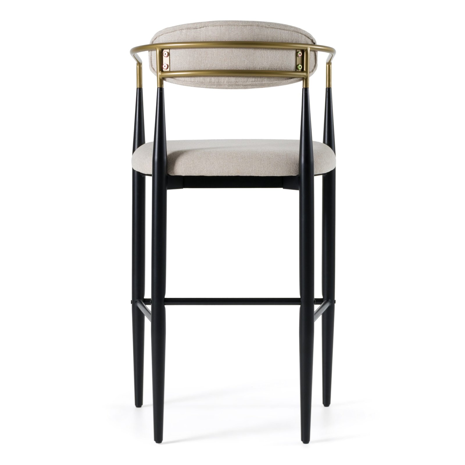 Modrest Buchtel - Mid-Century Modern Beige + Gold Arm + Black Bar Chair - Image 3