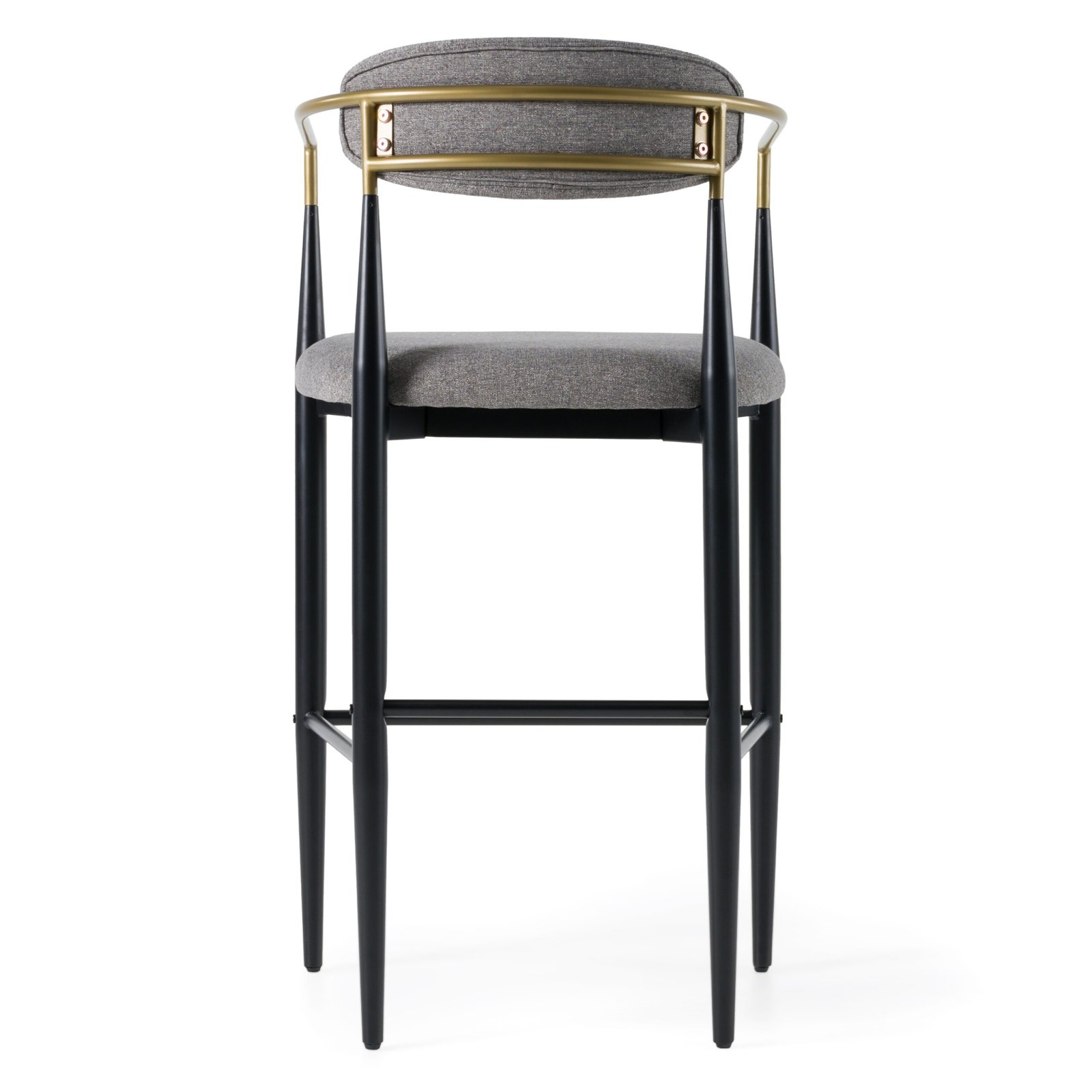 Modrest Buchtel - Mid-Century Modern Medium Grey + Gold Arm + Black Bar Chair - Image 3