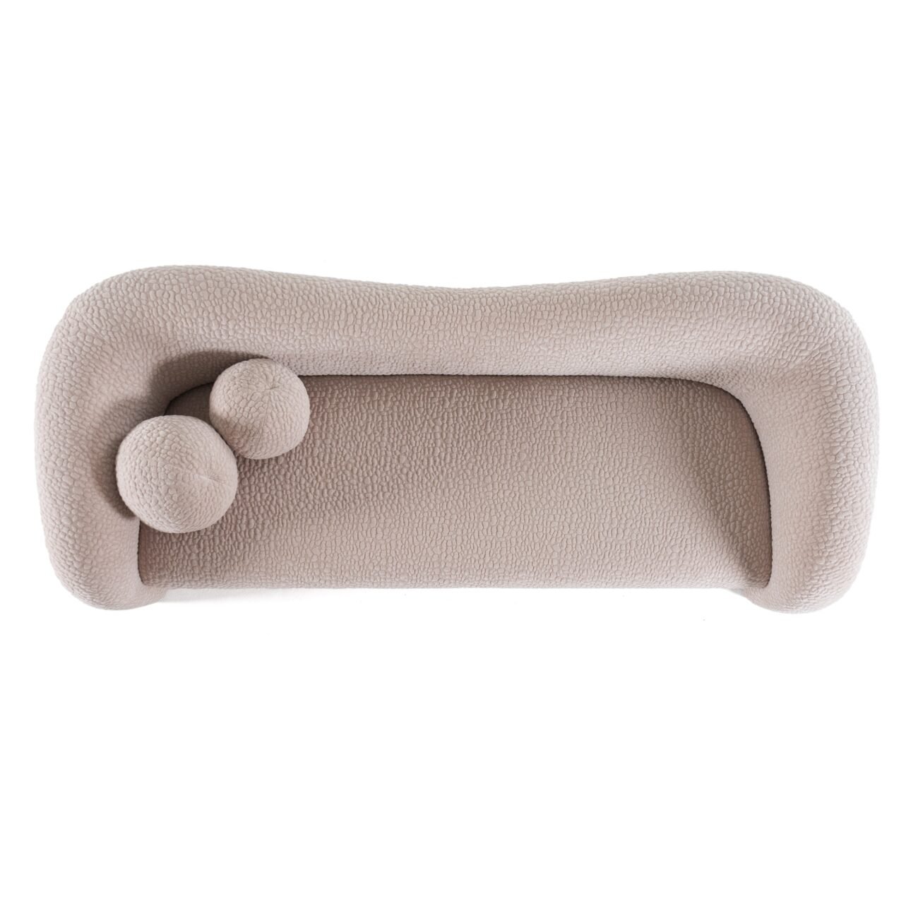 Divani Casa Calico - Contemporary Beige Fabric 4-Seat Sofa - Image 2