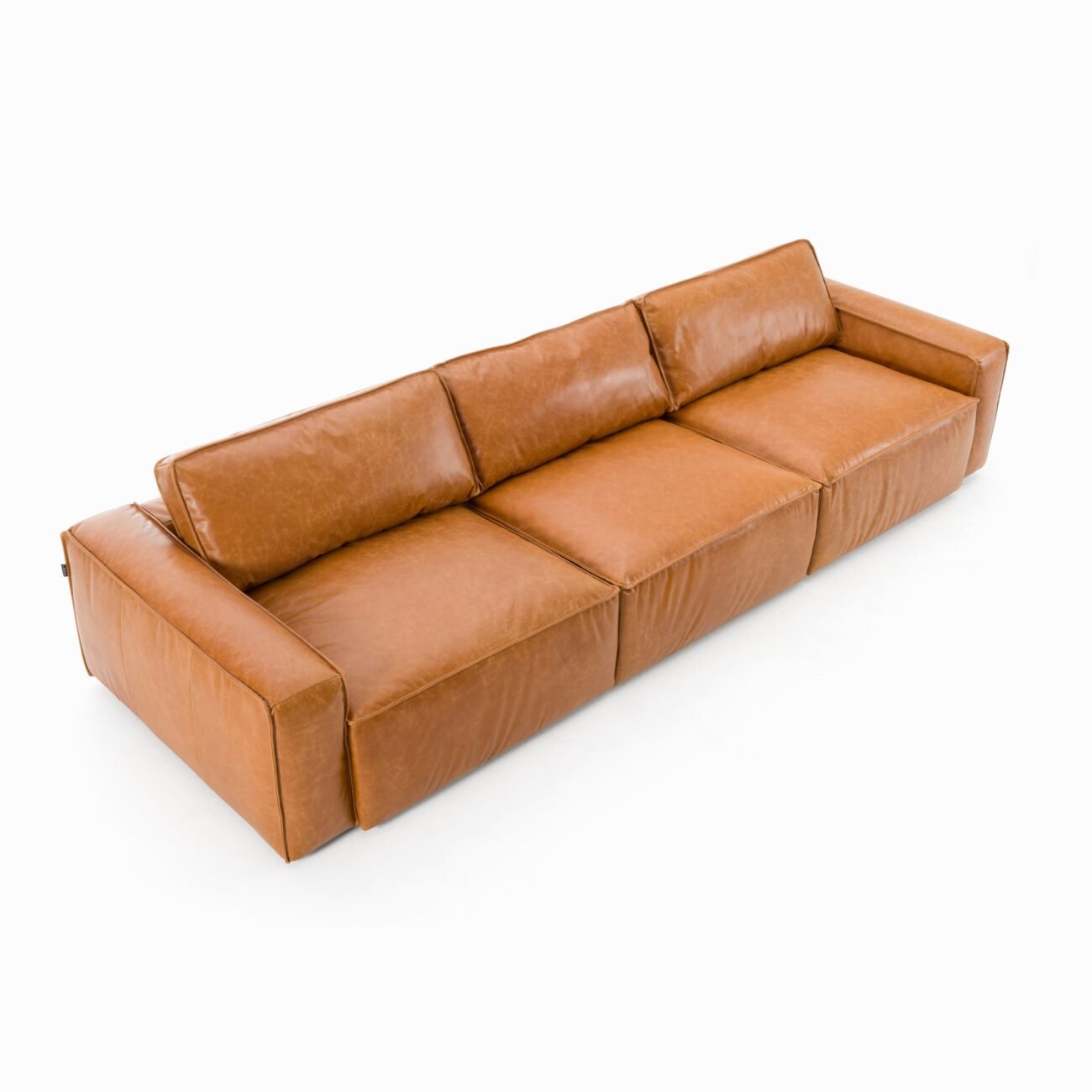 Divani Casa Cambria - Modern Cognac Leather Sofa - Image 2