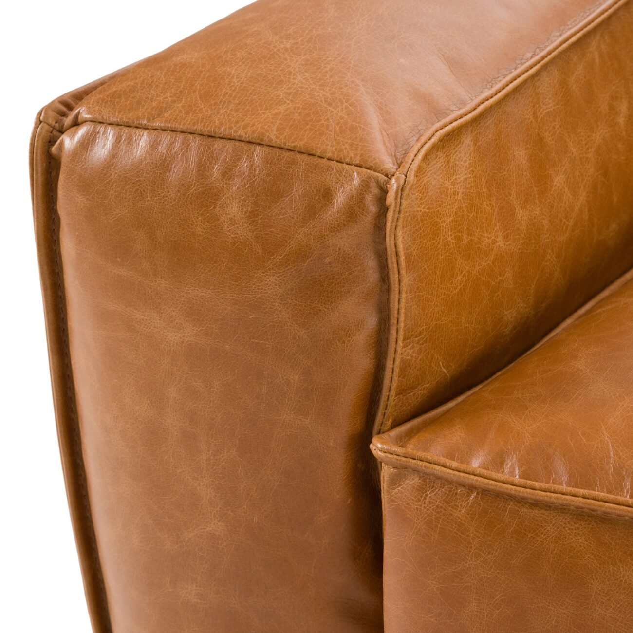 Divani Casa Cambria - Modern Cognac Leather Sofa - Image 5