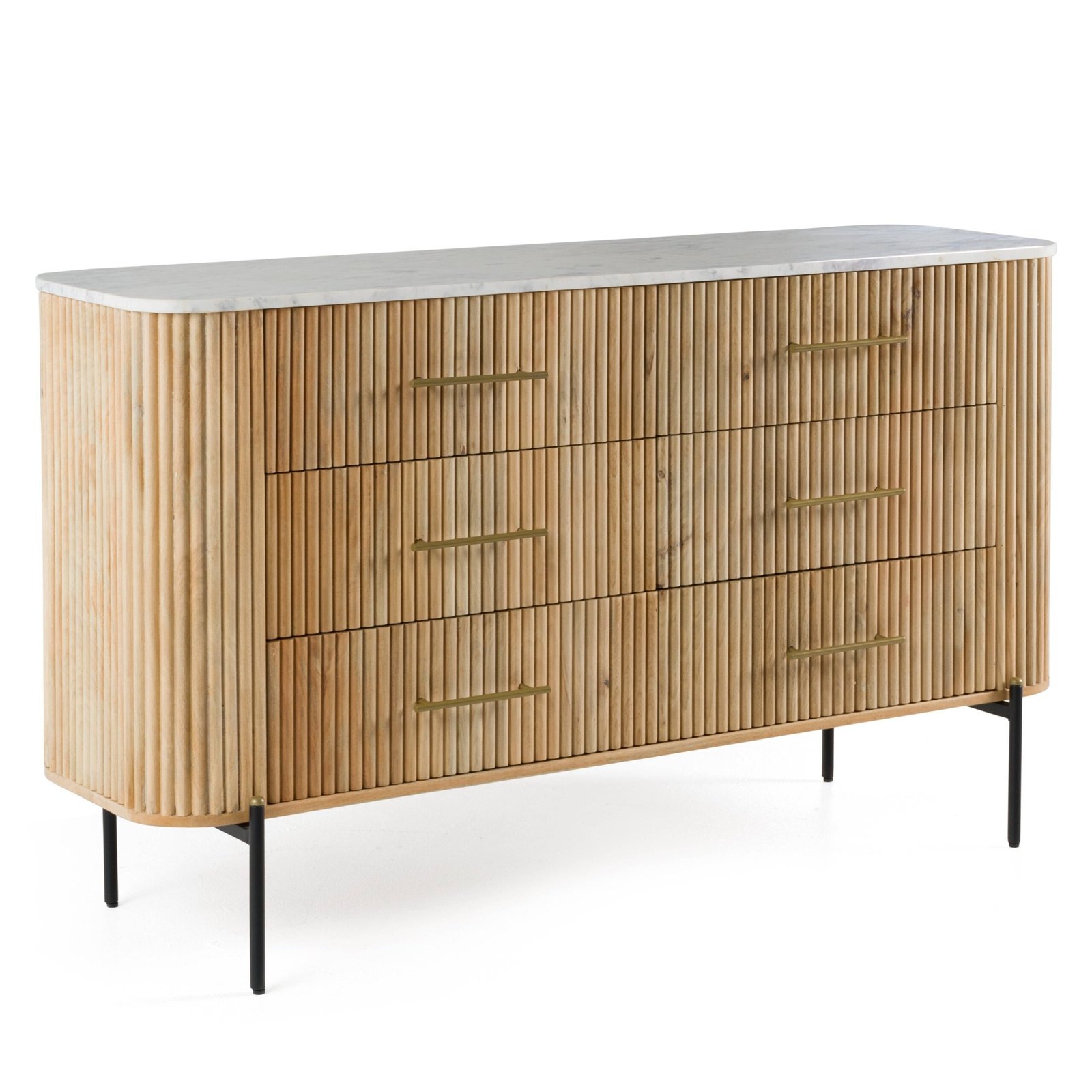 Modrest - Cambridge White Marble & Mango Dresser - Image 4