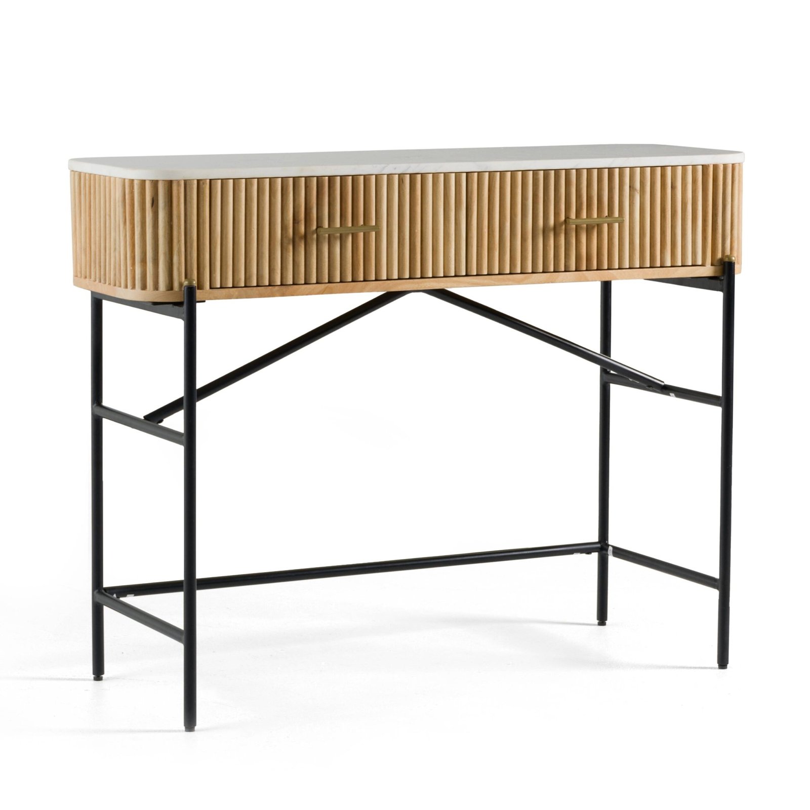Modrest - Cambridge White Marble & Mango Vanity Table - Image 2