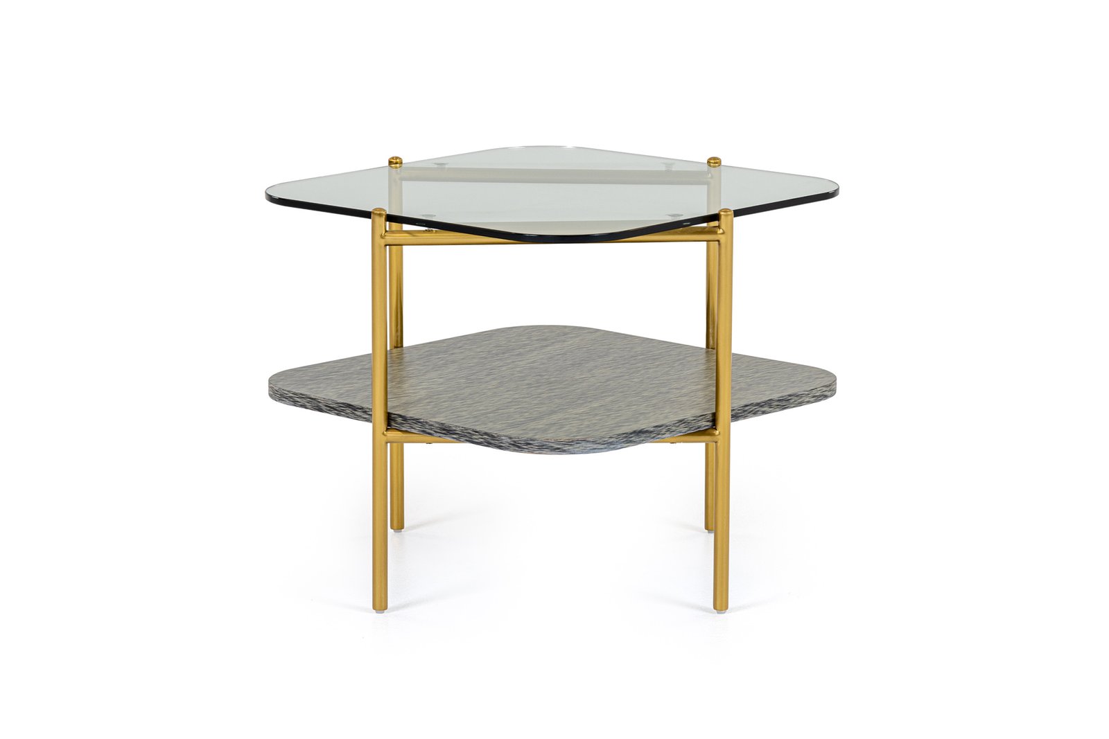 Modrest Cari - Glam Gold + Glass End Table - Image 4