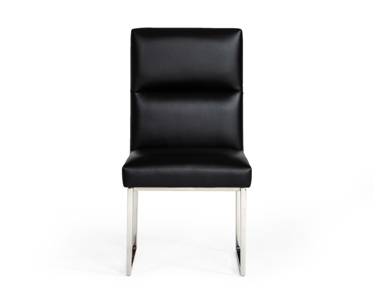 A&X Carla - Modern Black Leatherette Dining Chair (Set of 2) - Image 2