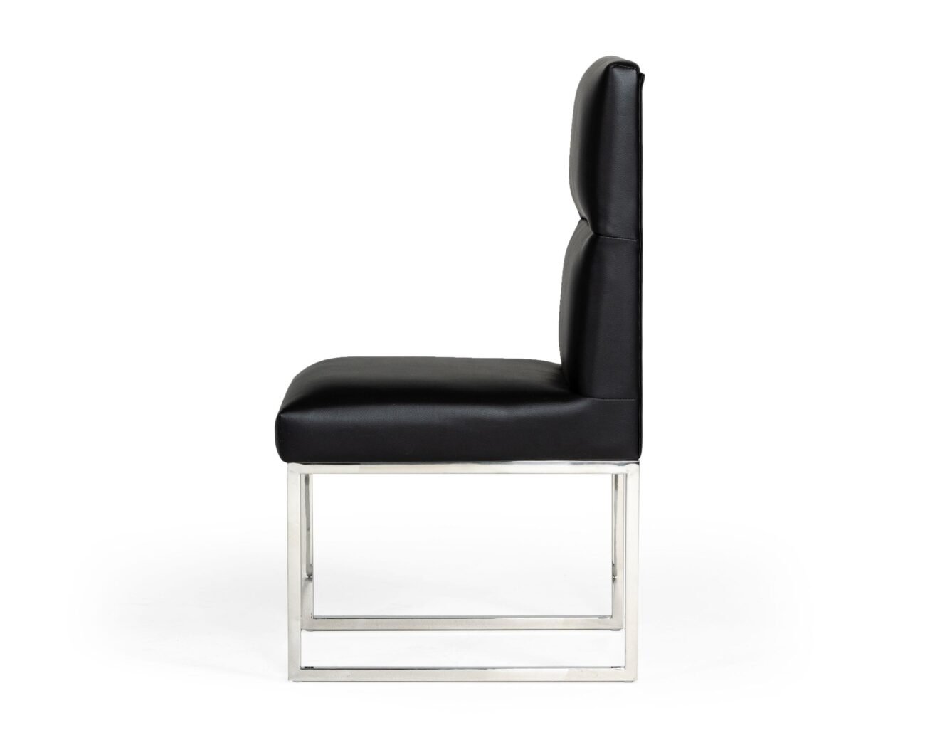 A&X Carla - Modern Black Leatherette Dining Chair (Set of 2) - Image 3
