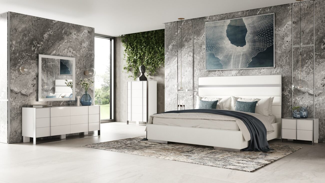 Modrest Cartier - Modern White + Stainless Steel Mirror - Image 5