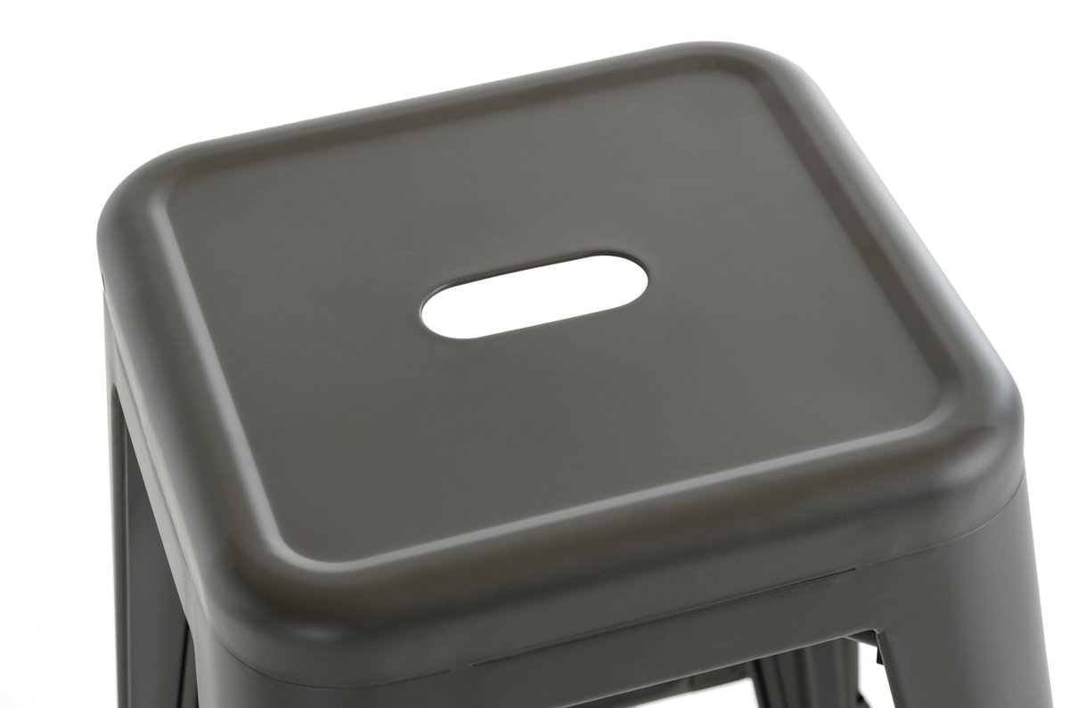 Dink - Modern Grey Metal Bar Stool (Set of 4) - Image 2