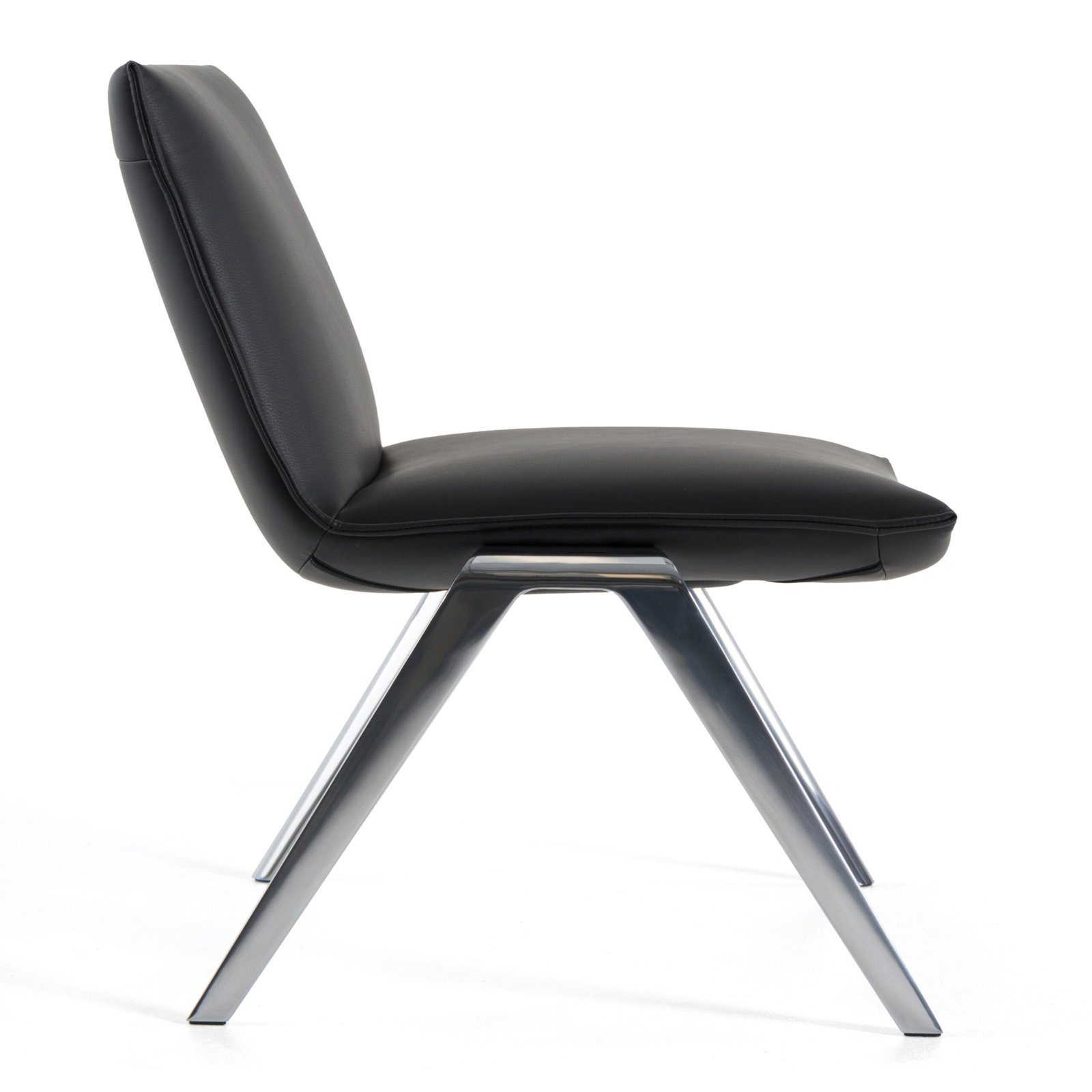 Modrest Cedric - Modern Black Vegan Leather Accent Chair - Image 2