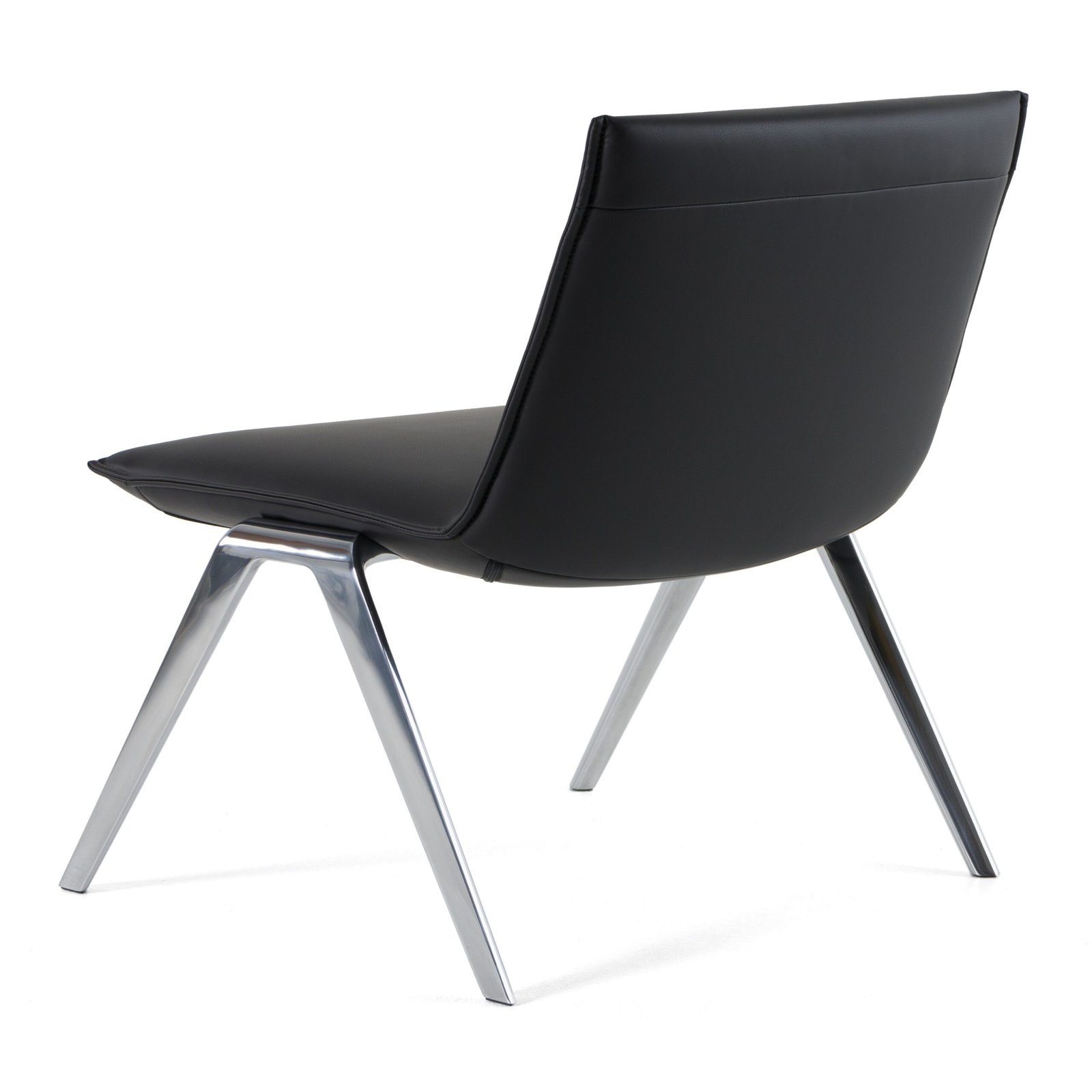 Modrest Cedric - Modern Black Vegan Leather Accent Chair - Image 4