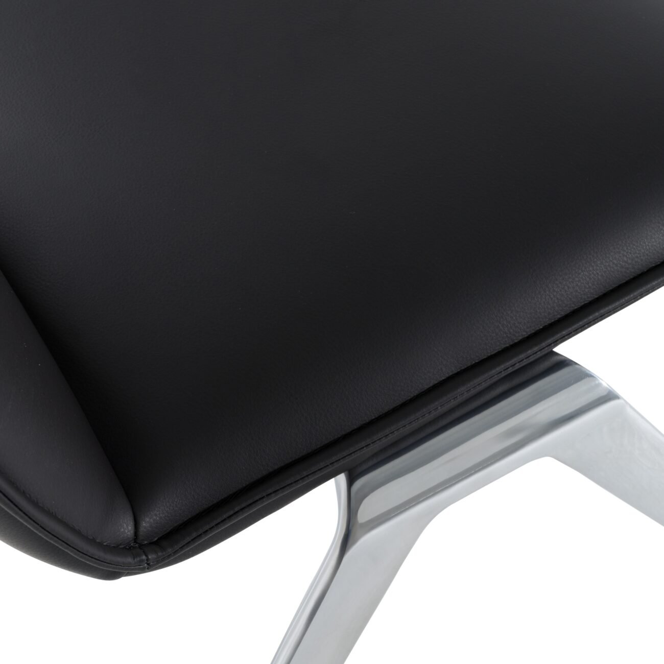 Modrest Cedric - Modern Black Vegan Leather Accent Chair - Image 5