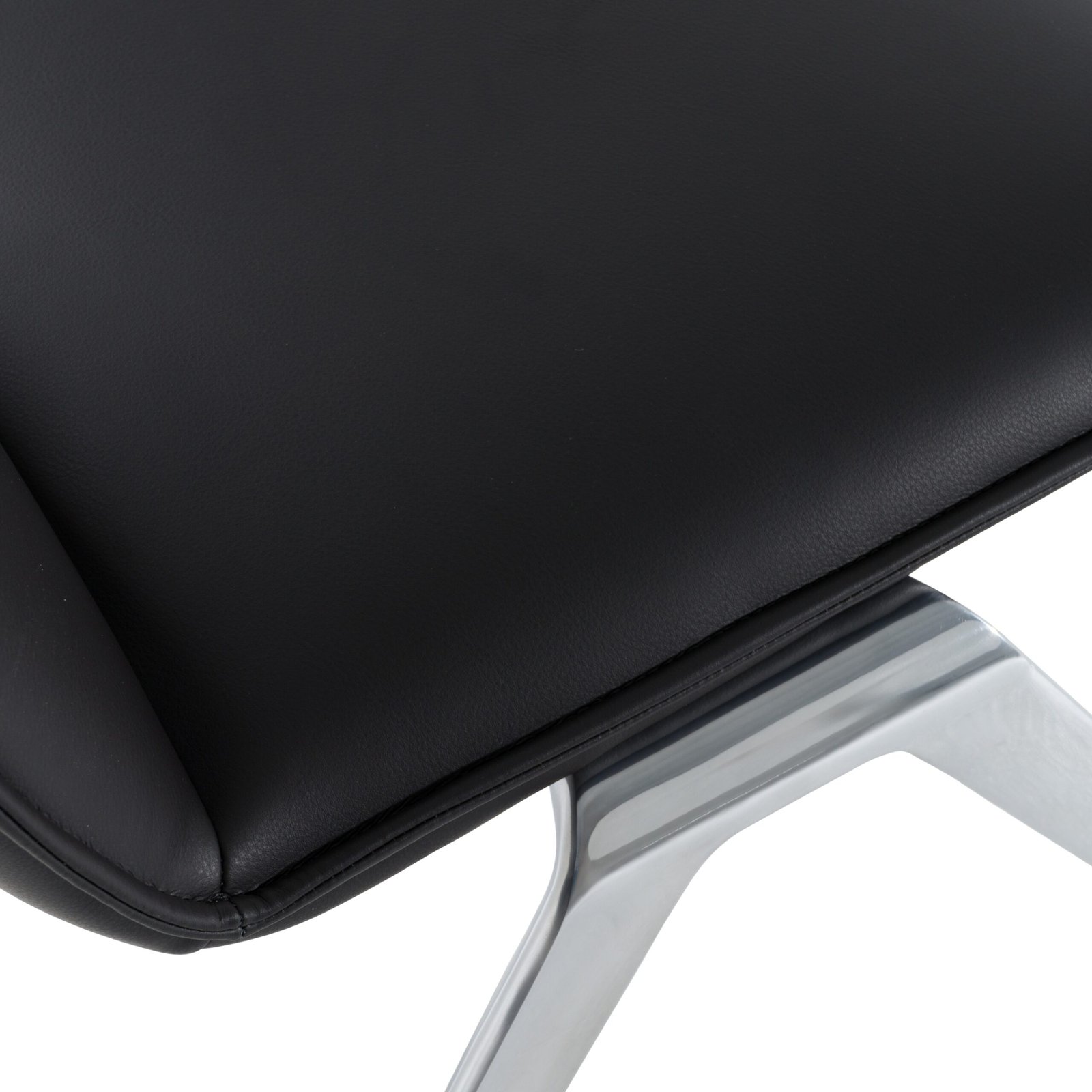 Modrest Cedric - Modern Black Vegan Leather Accent Chair - Image 5