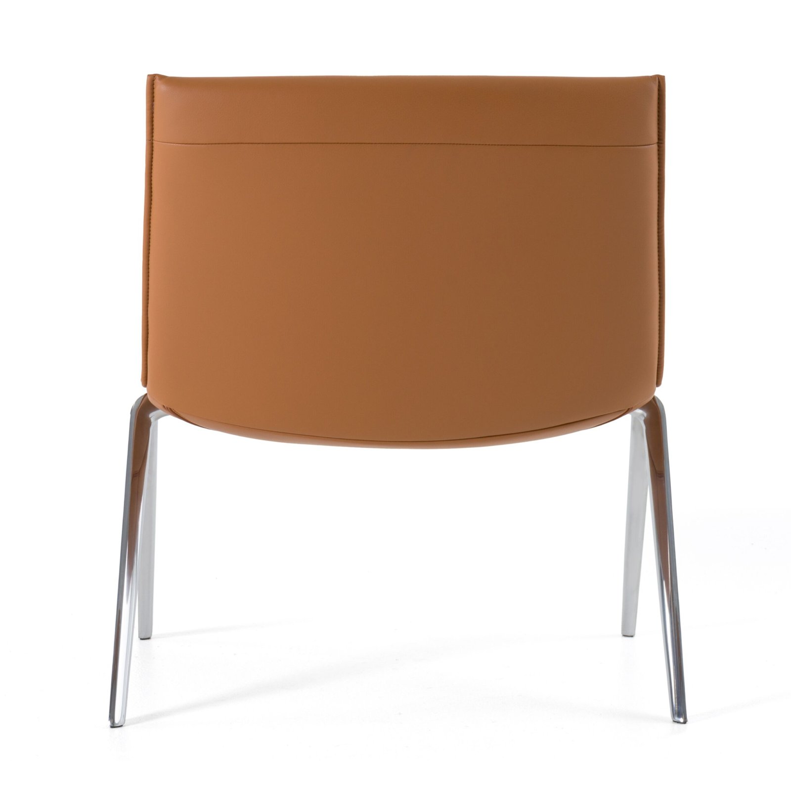 Modrest Cedric - Modern Camel Vegan Leather Accent Chair - Image 3