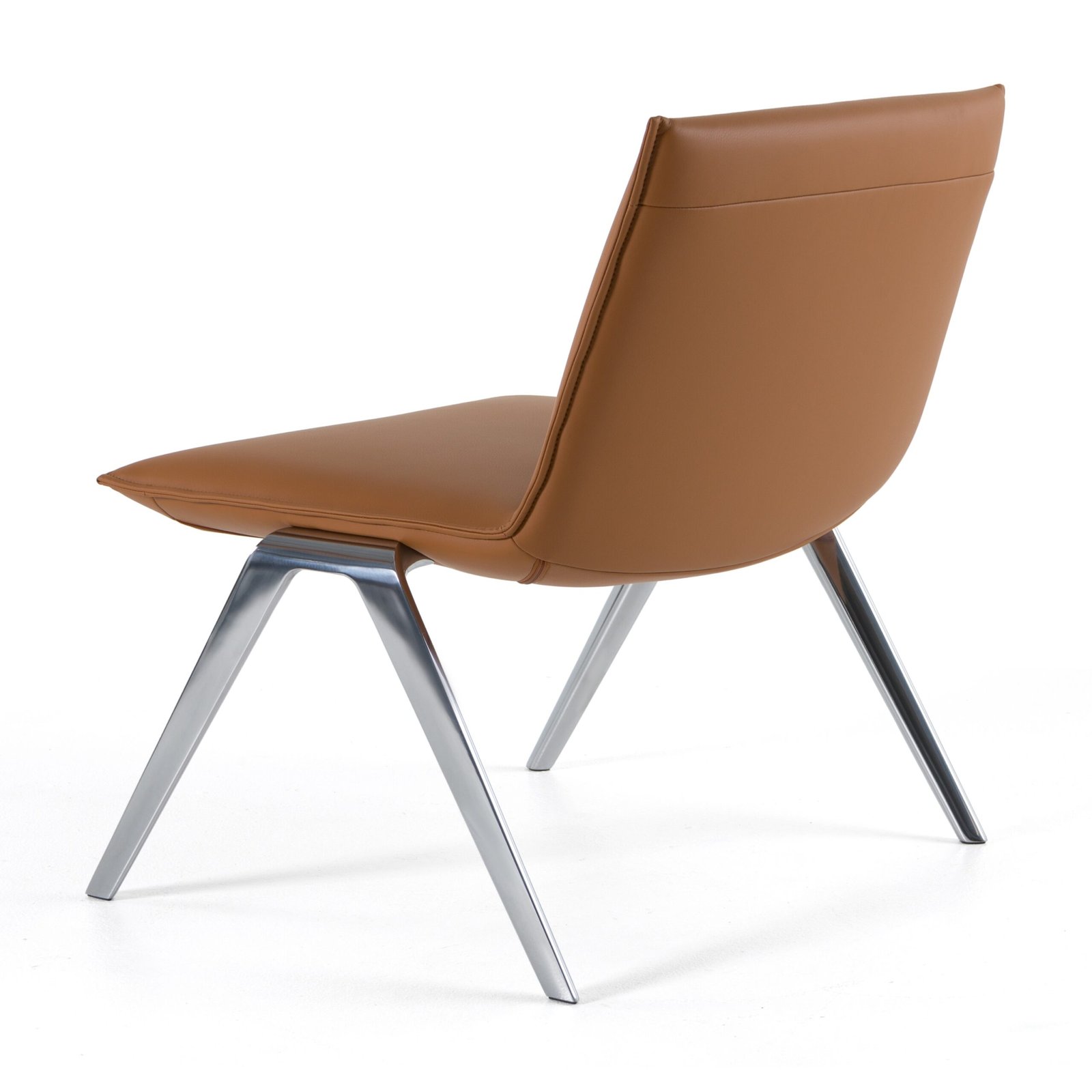 Modrest Cedric - Modern Camel Vegan Leather Accent Chair - Image 4
