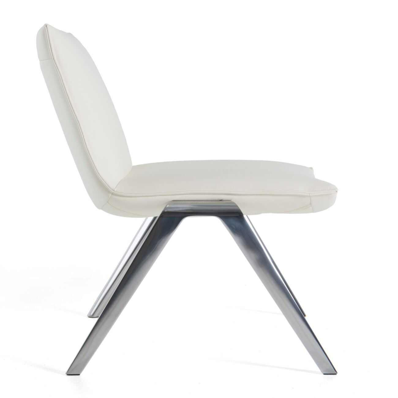 Modrest Cedric - Modern White Vegan Leather Accent Chair - Image 2