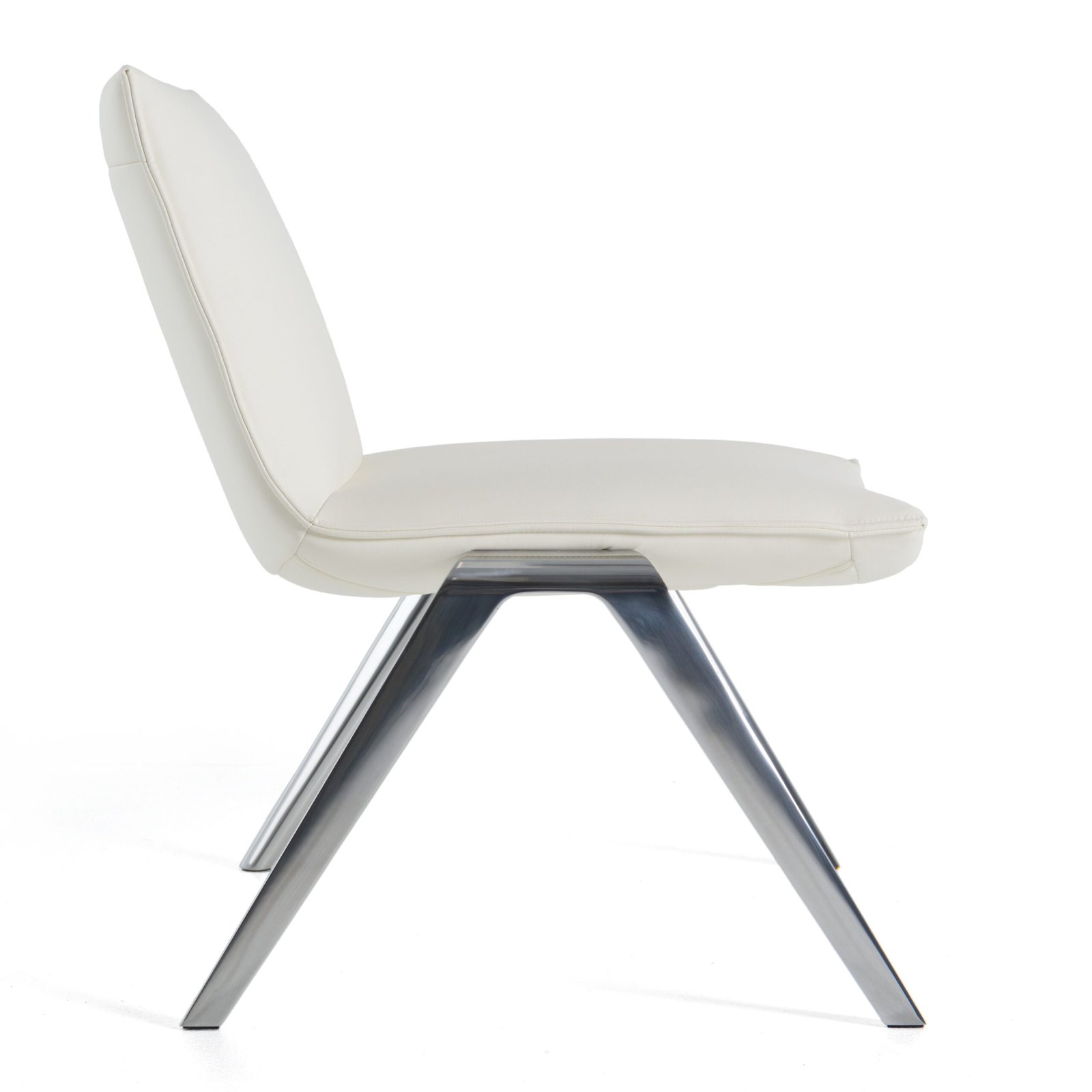 Modrest Cedric - Modern White Vegan Leather Accent Chair - Image 2