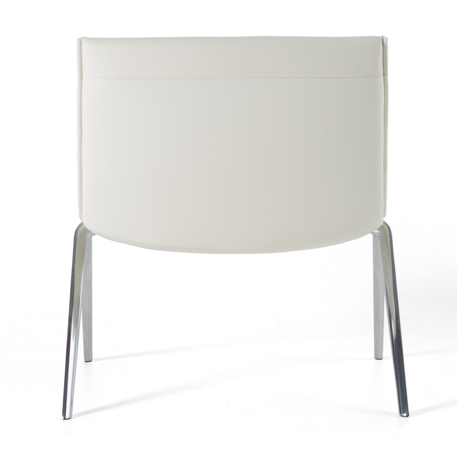 Modrest Cedric - Modern White Vegan Leather Accent Chair - Image 3