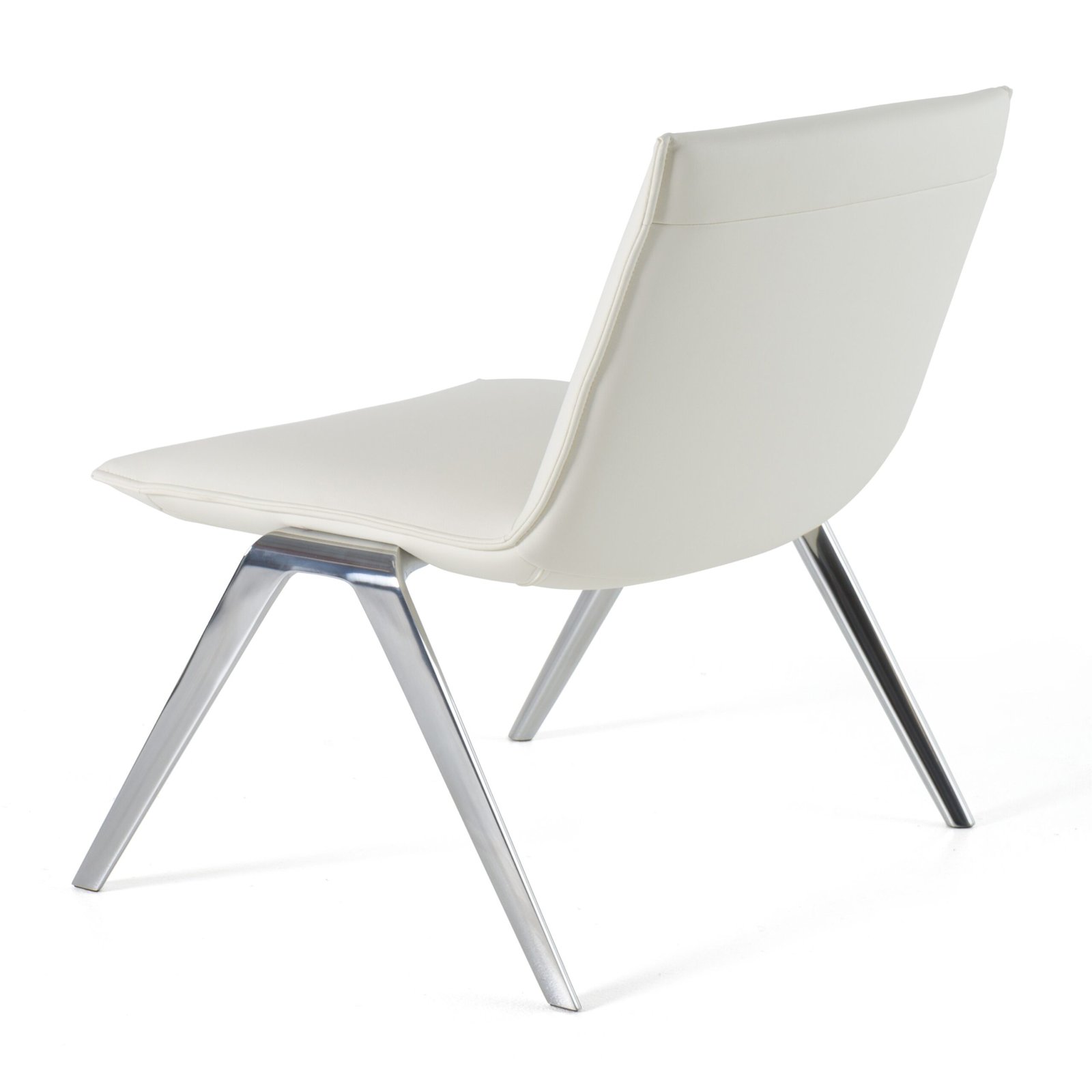 Modrest Cedric - Modern White Vegan Leather Accent Chair - Image 4