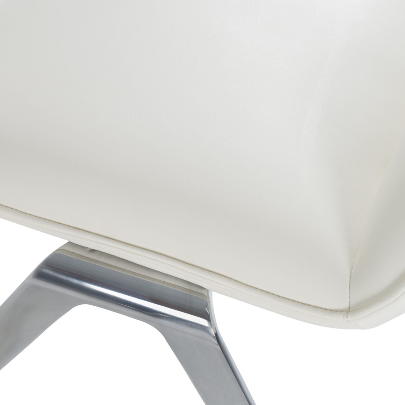 Modrest Cedric - Modern White Vegan Leather Accent Chair - Image 5