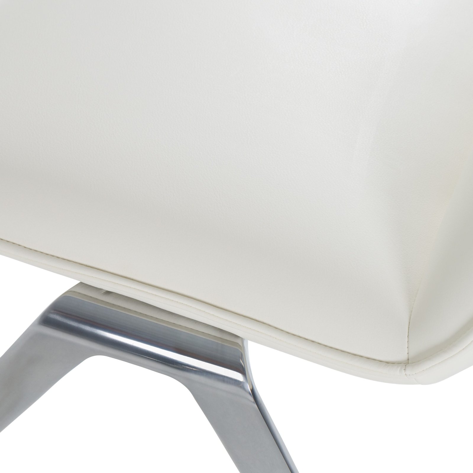 Modrest Cedric - Modern White Vegan Leather Accent Chair - Image 5