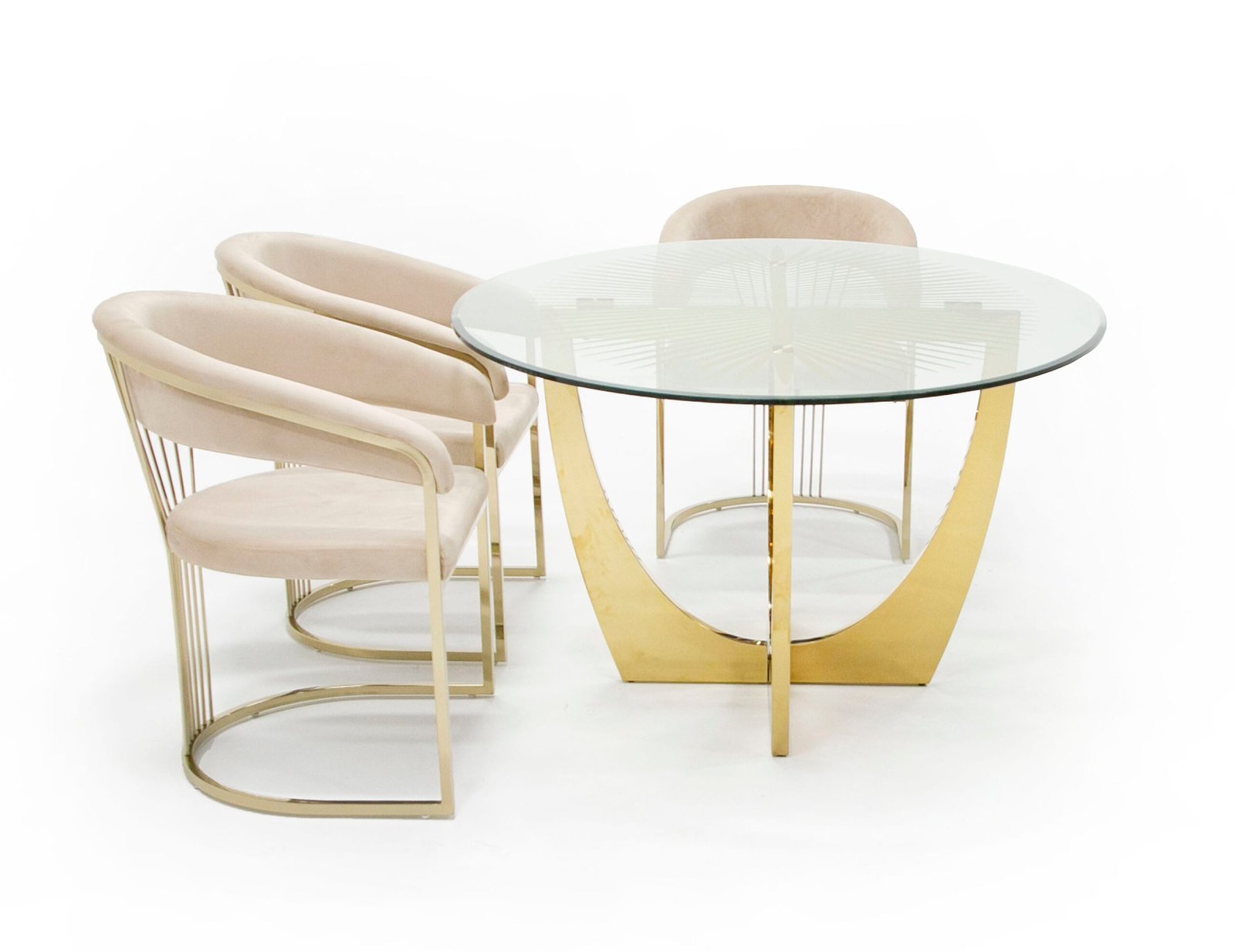 Modrest Chambers - Glass & Gold Dining Table - Image 4