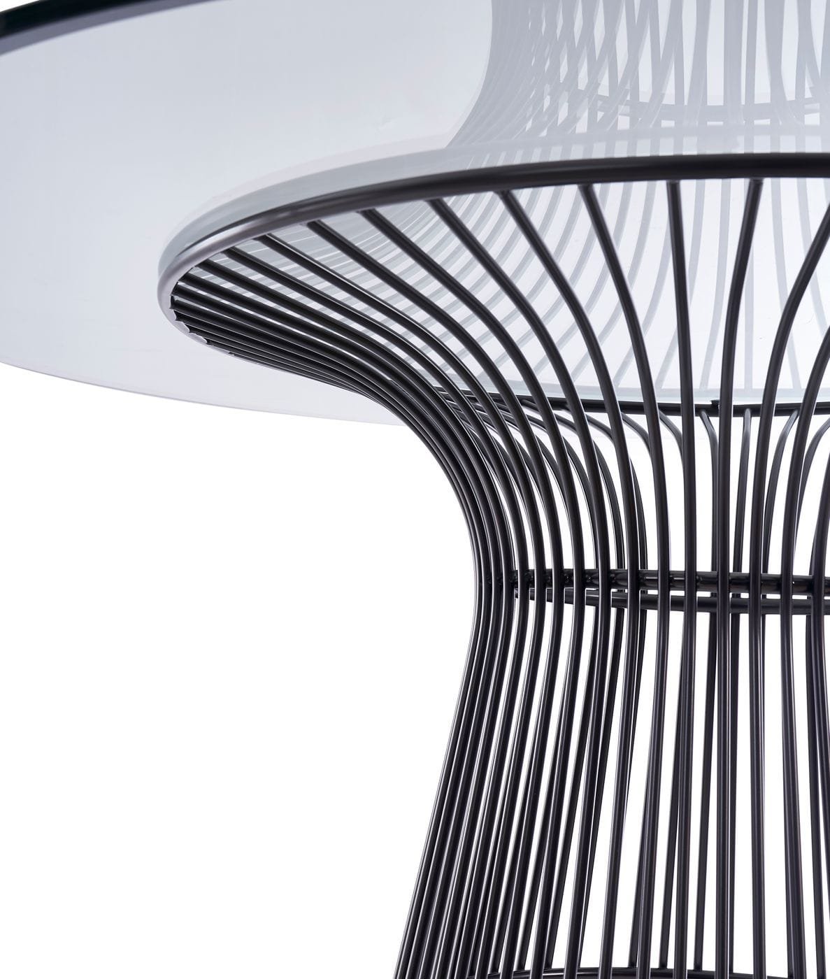Modrest Chandler - Modern Round Glass & Black Stainless Steel Dining Table - Image 5