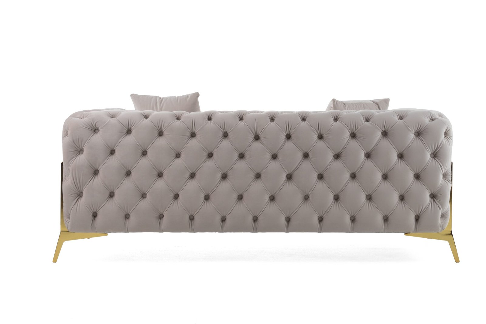 Divani Casa Clarice - Transitional Light Beige Velvet Loveseat - Image 5