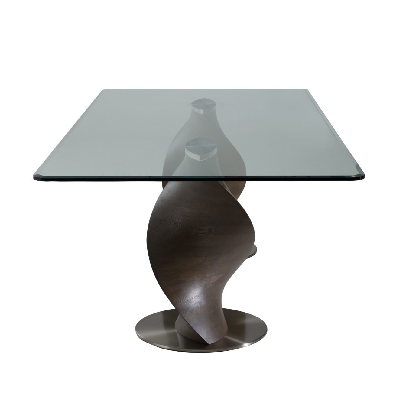 Modrest Cleveland - Contemporary Glass and Grey Ash Dining Table - Image 2