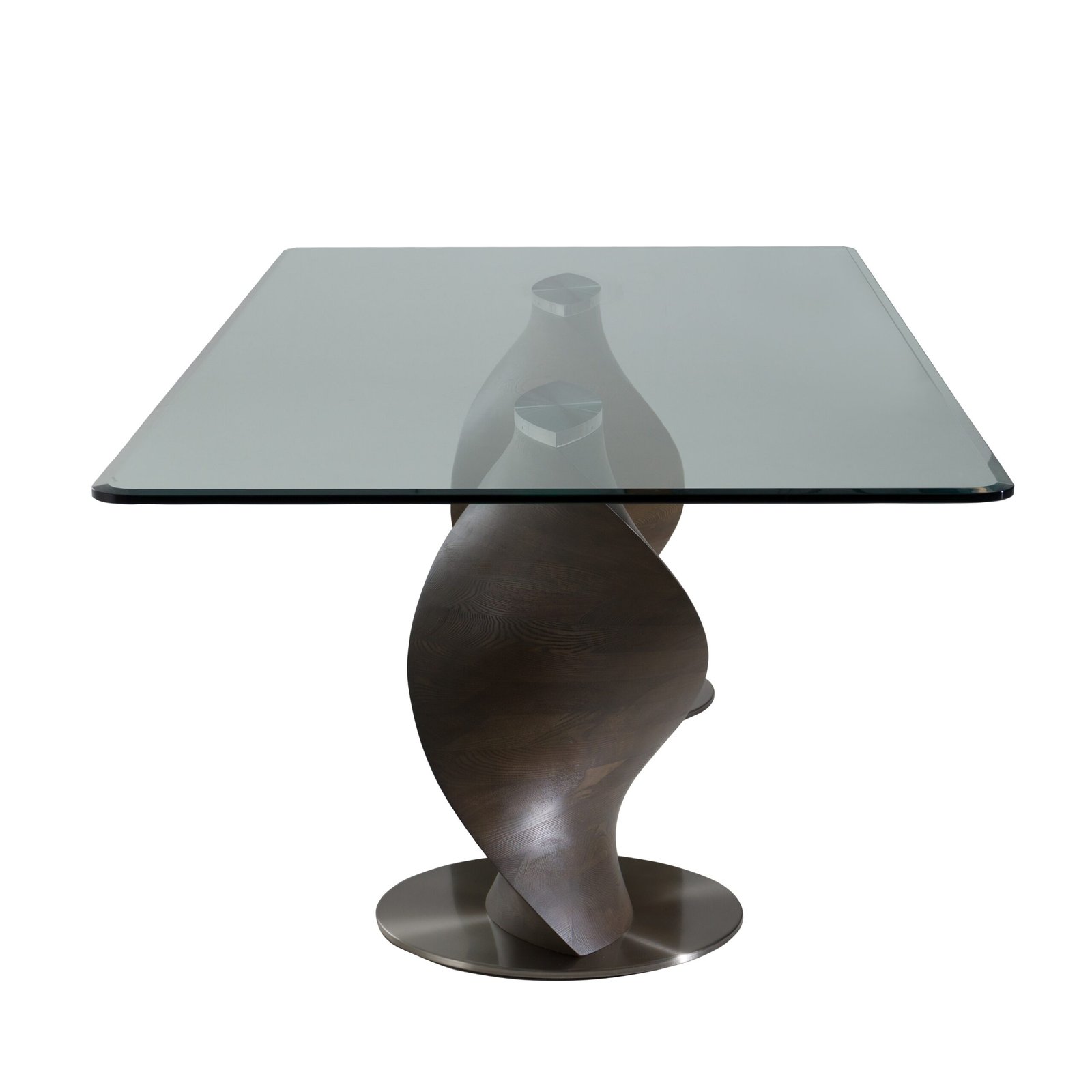 Modrest Cleveland - Contemporary Glass and Grey Ash Dining Table - Image 2