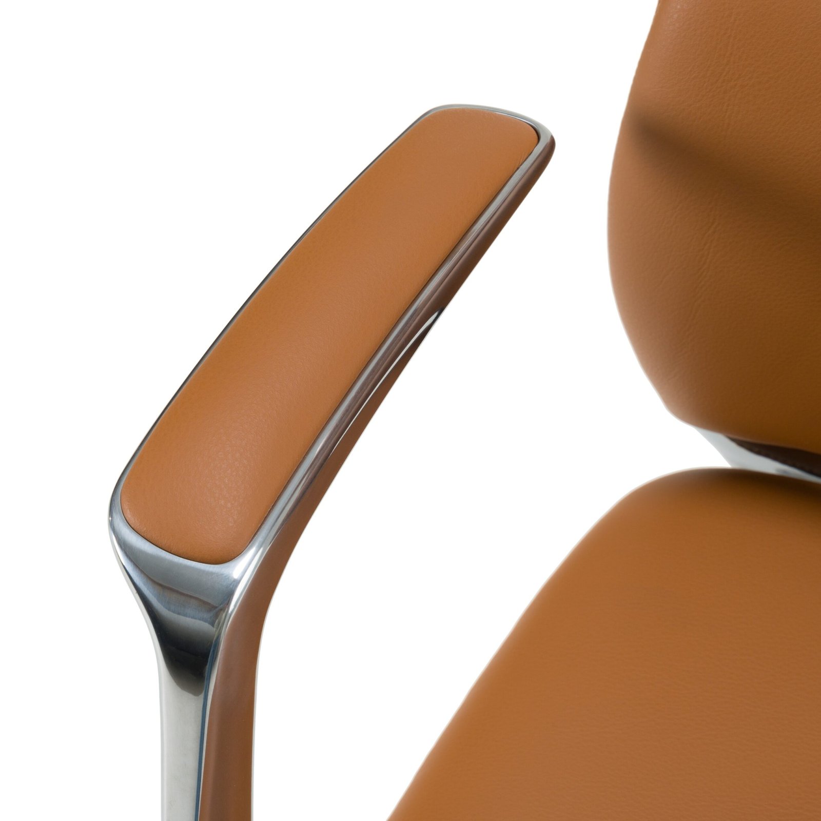 Modrest Clyne - Modern Camel Vegan Leather Executive Office Chair - Image 5
