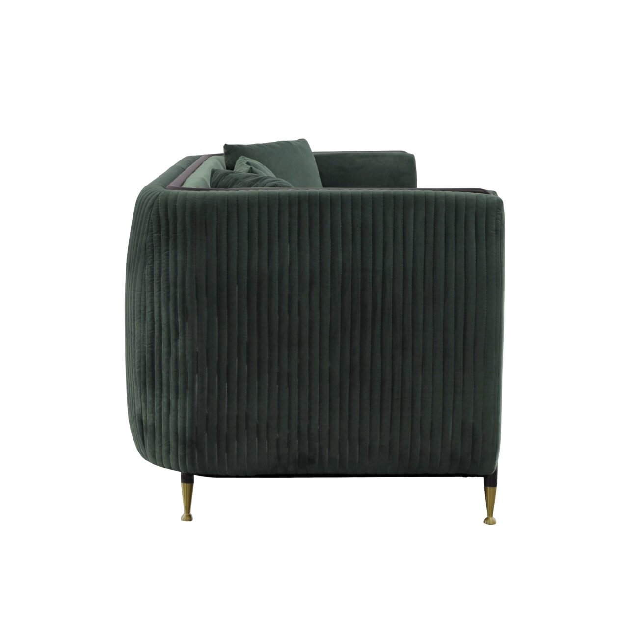 Divani Casa Oswego - Modern Dark Green Jade Sofa - Image 3