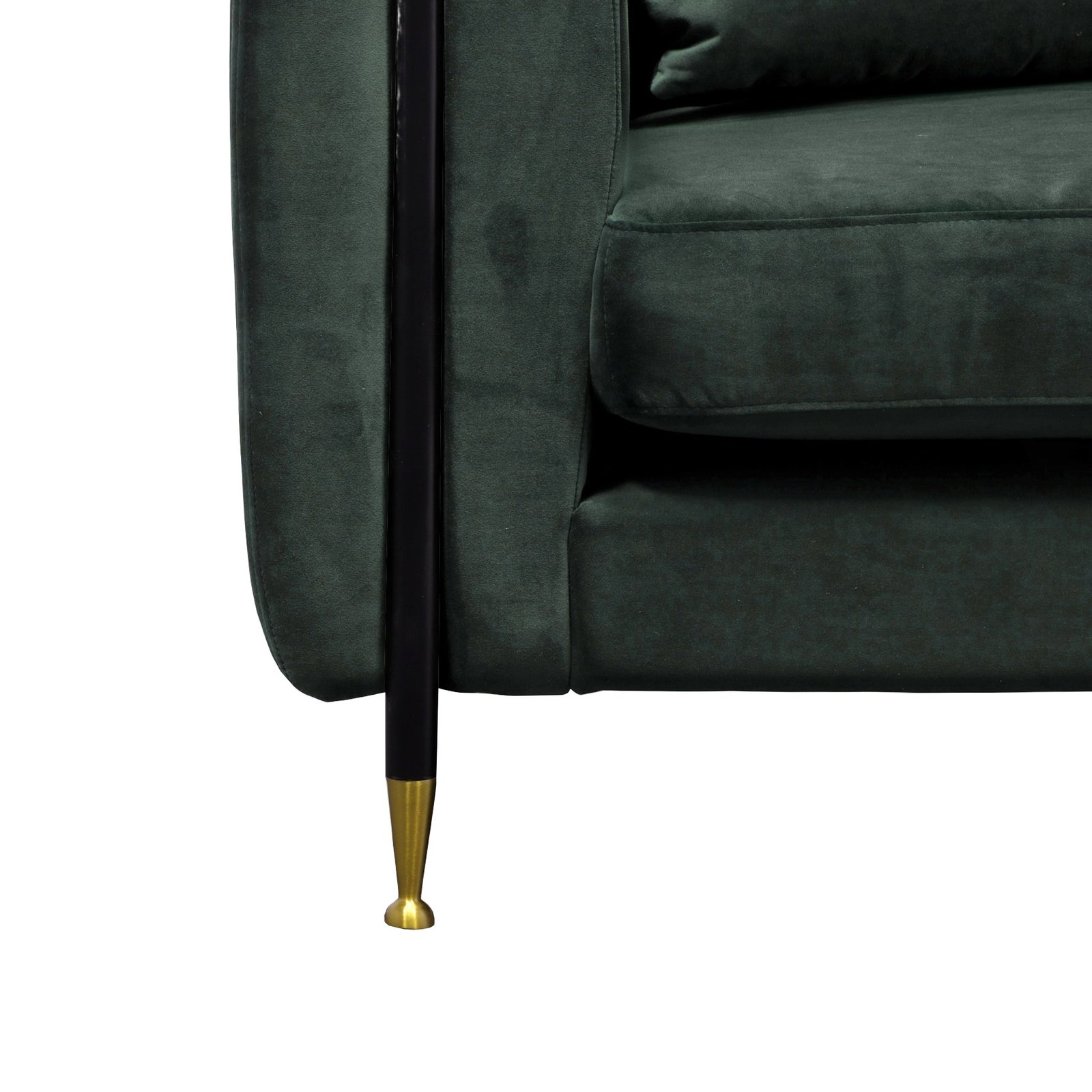 Divani Casa Oswego - Modern Dark Green Jade Sofa - Image 5