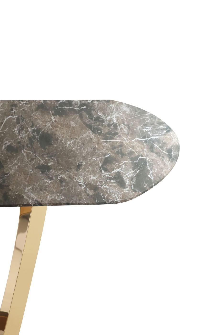 Modrest Colton - Modern Brown & Gold Dining Table - Image 3