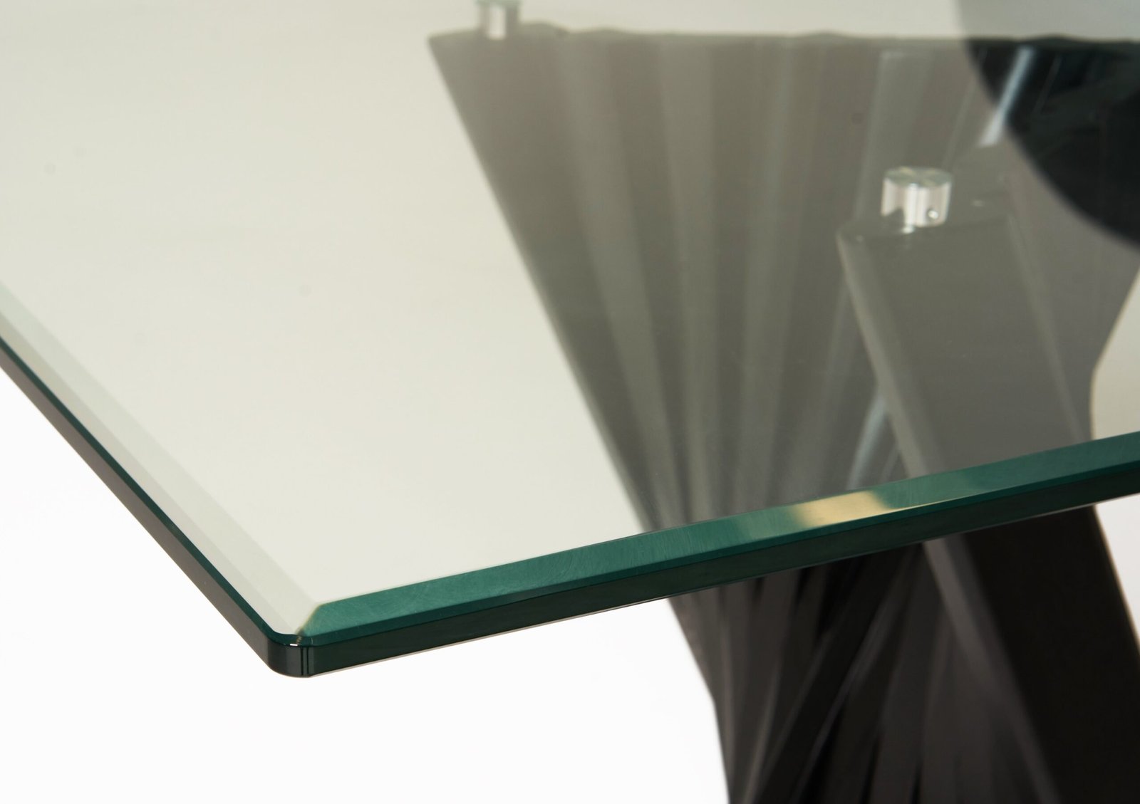 Modrest Corbin Mid-Century Black Ash & Glass Dining Table - Image 3